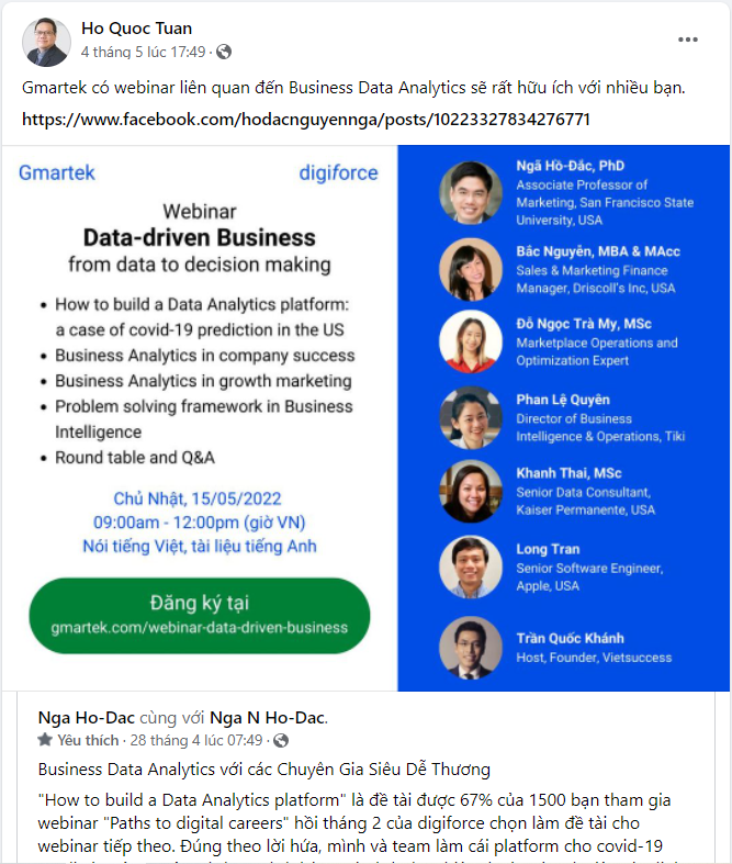 Hỗ trợ truyền thông, Data-driven Business, Gmartek, digiforce