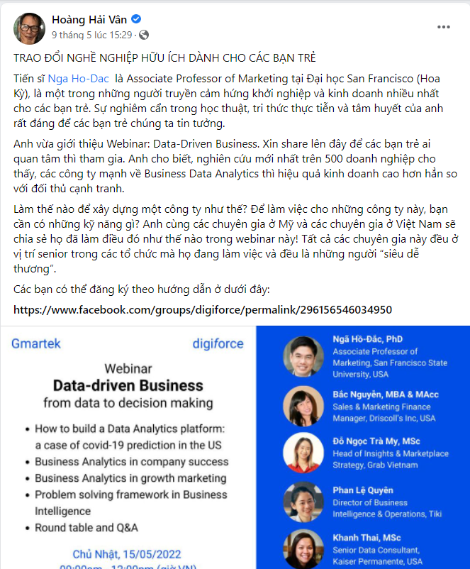 Hỗ trợ truyền thông, Data-driven Business, Gmartek, digiforce