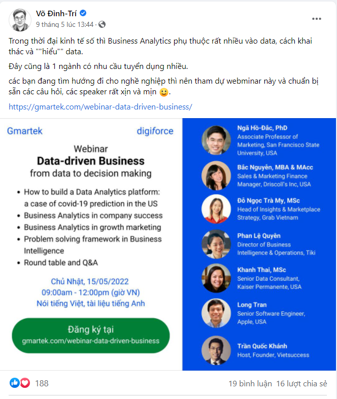 Hỗ trợ truyền thông, Data-driven Business, Gmartek, digiforce